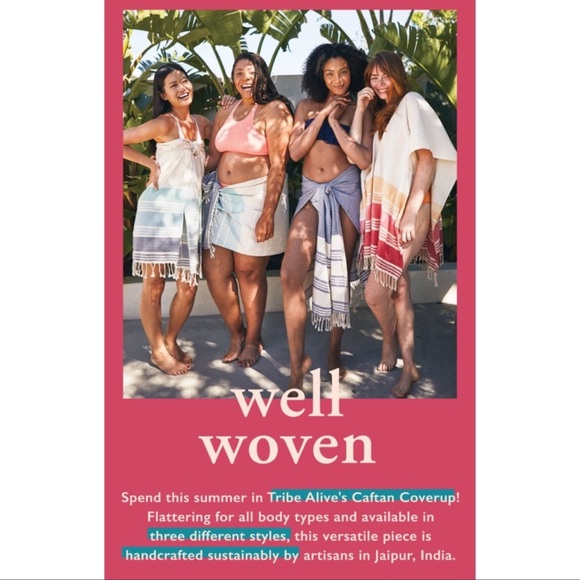 Tribe Alive Caftan Coverup and quagga green label swim bag - Picture 5 of 7